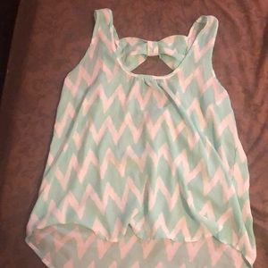 Cute teal chevron tank for summer
